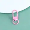 Hebilla de puerta en forma de U pintada de colores pastel, broche de langosta de aleación de zinc, hebilla para perro, llavero, accesorio de bricolaje para muñecas, hebilla de bolso