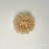 Flor de Gaze Tridimensional Estilo Coreano Miolo Florido Artesanal DIY Chiffon Acessórios de Cabelo de Princesa Grampo de Cabelo Brincos Acessórios de Flor para Sapato Acessórios para Roupa