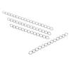 Cadena de cola de acero inoxidable para exportación transfronteriza, cadena de extensión de 0,6 x 4 x 5 mm, cadena de cola de 3 a 10 cm, accesorios de joyería DIY.
