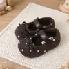 Moda Infantil Nueva de Otoño Zapatos de Cuero Elegantes para Niños Niñas Mary Janes Retro Franceses con Lunares Slip-ons Zapatos Planos