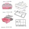 Caja de Piezas con Compartimentos Accesorios de Ferretería Caja de Almacenamiento de Plástico Portátil con Múltiples Compartimentos Caja para Clasificación de Componentes Terminales Apilable y Extraíble