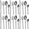 Juego de Vajilla de Acero Inoxidable de Cintura Pequeña de 24 Piezas Transfronterizo Amazon Cuchillo para Bistec Occidental, Tenedor y Cuchara Caja de Regalo Cuchara de Postre