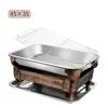 Bandeja Rectangular de Acero Inoxidable para Asar Pescado para Uso Doméstico, Plato Comercial para Mariscos, Parrilla de Carbón, Horno de Carbón para Asar Pescado