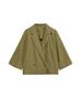 Blazer Europeu e Americano Transfronteiriço Popular no Aliexpress Comércio Exterior Atacado Feminino Blazer de Linho Misturado Double-Breasted Zr