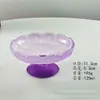 Plato Alto de Vidrio Repujado, Plato para Dulces y Snacks, Plato para Frutas, Plato de Frutas de Alta Estética, Plato Pequeño Exquisito para Postres para Uso Doméstico