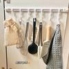 Estante de Almacenamiento con Ganchos para Cocina, Sin Taladro, Deslizante, Universal para Detrás de las Puertas del Gabinete, Entrada y Pasillo