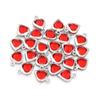 Pingente Coração de Cristal DIY Joias Pulseira Colar Pingente em Forma de Coração Acessórios Pingente com Borda na Cor de Aço