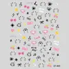 Nuevos en Stock Venta al por Mayor Pegatinas para Uñas Serie 3D en Relieve Ins Lindos Dibujos Animados Adhesivas Calcomanías para Uñas Graffiti