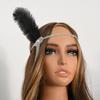 Amazon Explosiones Borla Pluma Cadena para el Cabello Moda Europea y Americana Gótico Novia Pedrería Tocado Cadena para el Cabello Femenina