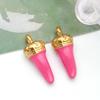 1 Pingente de Legumes e Pimenta Eletrodepositado a Vácuo em Aço Inoxidável com Esmalte Colorido Acessório para Joias DIY