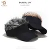 Gorra de Béisbol con Peluca para Hombres y Mujeres, Sombrero Divertido, Gorro con Peluca, Gorra Integrada Casual, Cabello CortoProcesamiento Personalizado