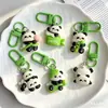 Llavero Colgante de Resina de Panda Rojo de Dibujos Animados Lindo para Bolsos de Chicas Mochilas de Estudiantes Regalo para Mejor Amigo
