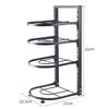 Aishijia Cozinha Rack de armazenamento Multi-camada Multi-camada Multifuncional Metal Pot Rack Rack de armazenamento Rack Canto Pot Rack ajustável