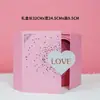 Caja de Empaque Temática de Amor para el Día de San Valentín, Caja de Regalo tipo Cajón de Doble Puerta, Caja Vacía, Doble Capa, Regalo para Novia, Caja de Joyería Souvenir