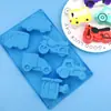 Atacado em Estoque Formas de Silicone para Bolo, Formatos Diferentes, Kit com 6 Formas de Arroz de Carro e Caminhão, Formas de Bolo, Formas de Gesso