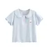 Linda Camiseta de Manga Curta para Meninas, Roupa de Verão Infantil em Modal, Top de Bebê Super Bonito, Roupa de Verão Fina para Crianças