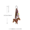 Venta al por mayor de fábrica Ins Retro Perro Salchicha Colgante para Bolso Serie Miu Cachorro Cuerda Trenzada Hecha a Mano Llavero de Pareja Cordón
