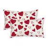 Fundas de Almohada Personalizadas para el Día de San Valentín Transfronterizas, Decoración de Atmósfera Festiva, Fundas de Cojín para Sofá del Hogar, Fundas de Cojín en Forma de Corazón para Dormitorio