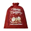 Bolsas de Arpillera con Cordón Navideñas, Bolsas de Arpillera con Cordón para Empaque de Regalos Navideños, Bolsas de Dulces para Niños, Bolsas de Regalo para Fiestas Navideñas