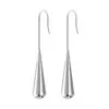 Pendientes Colgantes Simples de Acero Inoxidable Transfronterizos Europeos y Americanos para Mujer, Temperamento Retro, Joyería Colgante Larga Personalizada al por Mayor