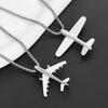 Colar Hip-Hop de Avião Personalidade Europeia e Americana hiphop Retro Versátil Pingente de Estudante Tendência Corrente Longa de Lã Masculina e Feminina
