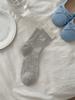 Calcetines de Malla Transpirable sin Hueso, Estilo Amoroso para Niña, Temporada de Primavera y Verano, para Apilar, Venta en Vivo, Bordados, Combinación de Colores, Talla Media, ins