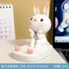 Adornos originales de conejo de dibujos animados para niña, soporte creativo para teléfono móvil, soporte perezoso para teléfono móvil de escritorio de oficina, regalo