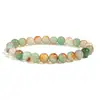 Pulsera de Piedra Cruda Natural Pulsera de Ágata Uva Tejida a Mano Pura Estilo Étnico Pulsera Elástica de Bucle Único Colorida Regalo