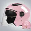 Nuevo Casco Eléctrico para Vehículos de Dos Ruedas Estándar Nacional Doble Parabrisas Motocicleta Casco Medio para Todas las Estaciones Casco de Seguridad a Heattech en Invierno