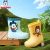 Botas de lluvia para niños Babu Dou, botas de lluvia para niños, botas de agua para niñas, zapatos impermeables antideslizantes para estudiantes, escuela y jardín de infantes, para senderismo