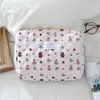 [Edición de Copyright] Nuevo Bolso de Mano Acolchado de Algodón Estampado, Neceser Lindo y Dulce, Neceser de Gran Capacidad, Bolsa Interior