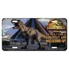 Placa decorativa de metal estaño personalizada creativa serie Jurassic en stock directo de fábrica Amazon AliExpress