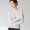 Suéter de cuello redondo 100% cachemira pura para mujer, nuevo suéter de punto ajustado de cachemira para otoño e invierno
