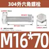 Ventas Directas de Fábrica M3-M12 GB 304 acero inoxidable Tornillo hexagonal exterior cabeza hexagonal tornillo hexagonal