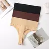 Roupa íntima de tamanho grande europeia e americana para mulheres, fio dental sexy sem costura, cintura média, secagem rápida, para esportes e yoga, atacado