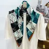 Nueva línea de bufanda exterior de color mariposa, bufanda cuadrada 70% algodón y lino, bufanda cálida para cuello otoño e invierno, para combinar a diario