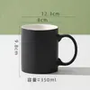 Taza de Cerámica Creativa y Sencilla, Vaso de Agua Redondo con Asa, Taza de Té para Habitación de Hotel, Taza de Regalo, Taza de Café, Taza de Té con Leche