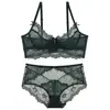 Lingerie Sexy de Renda de Verão Francesa Ultra-fina Transparente Tamanho Grande Lingerie Para Seios Grandes Fazendo-os Parecer Menores Conjunto de Sutiã Anti-queda