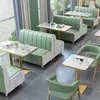 Conjuntos de Mesas e Cadeiras Personalizados para Restaurantes Ocidentais, Lanchonetes Casuais, Lojas de Chá com Leite, Cafeterias, Lanchonetes de Hambúrguer, Restaurantes de Hot Pot, Sofás de Canto para Bares