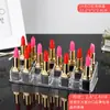 Soporte de exhibición de labiales transparente, organizador de escritorio para cosméticos, estante de exhibición de lápices de cejas multi-compartimento, al por mayor