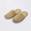 Fábrica de Yantai Chinelo Descartável Espesso Antiderrapante de Algodão e Linho para Salões de Beleza, Hotéis, Pousadas e Uso Doméstico