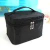 Bolsa de Cosméticos con Texto Impreso, Bolsa de Salón de Belleza, Artículos de Tocador para Almacenamiento, Bolsa de Cuidado, Borde Blanco Cuadrado, Rojo Grande