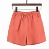 Explosiones de Comercio Exterior Verano Nuevo Sueltos Lino Algodón Lino Talla Grande Estudiante Deportivos Pantalones Cortos Casuales Pantalones de Pierna Ancha para Mujer