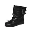 Botines Negros de Moda con Temperamento de 3 cm 2026 Otoño/Invierno Nuevos Botines Vaqueros Casuales de Punta Cuadrada y Suela Plana para Mujer