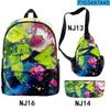 2022 Estación Independiente Transfronteriza Nuevo Creativo Tie-Dye Graffiti Pintura al Óleo Set Periférico Mochila Bolso de Hombro Set de Portalápices