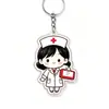 819 Día del Médico Acrílico Caricatura Doctor Enfermera Llavero Creativo Colgante Decoración de Bolsa