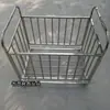Cesta de almacenamiento de baloncesto de acero inoxidable voleibol acero inoxidable baloncesto almacenamiento práctica móvil plegable carro colocación combinación