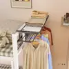 Colgador de Ropa para Cama de Dormitorio Estudiantil Perchero para Ropa al Lado de la Litera Estudiantil Estante de Almacenamiento Artefacto para Colgar Ropa Barra para Secar Ropa