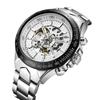 Reloj mecánico automático hueco de moda de estilo europeo y americano para hombre ganador al por mayor