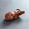 Enfeites de chá de búfalo de areia roxa Lucky Turn the Gan Kun Pixiu Mini lata para chá de brinquedo Acessórios para decoração de casa